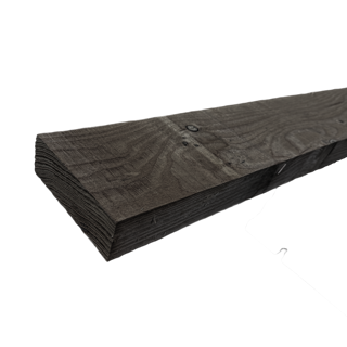 Balk Fijnbezaagd zwart  50 x 150 mm Zwart 4,00 mtr Lariks / Douglas