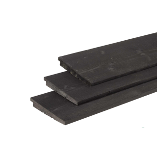Zweeds rabat zwart 27 x 195 x 3 mtr Lariks / Douglas