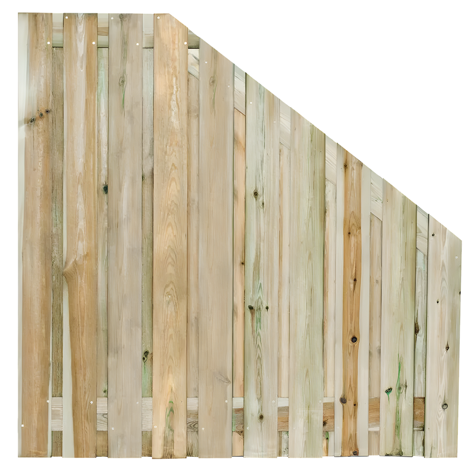 Tuinscherm 21 planks  90/180 x 180cm Verloopscherm Geïmpregneerd