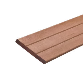 Schuttingplank 15 x 145 mm 4,25 mtr Dubbele V-Groef & Effen Zijde Hardhout Keruing