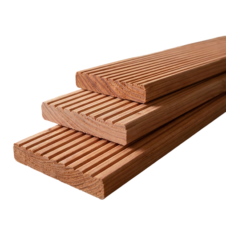Vlonderplank 28 x 145 mm 4,00 mtr Lariks / Douglas