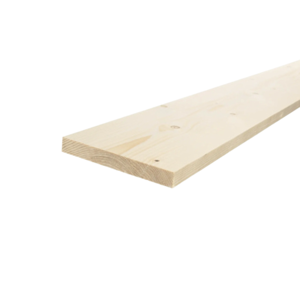 Geschaafd 18 x 145 mm 4,20 mtr blank hout