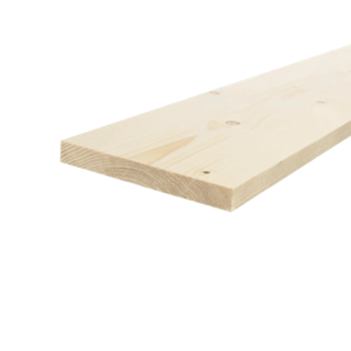Geschaafd 18 x 195 mm 4,20 mtr blank hout