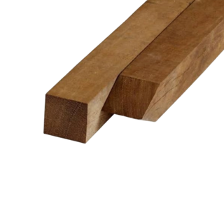 Paal 60 x 60 mm 3,50 mtr Hardhout Okan
