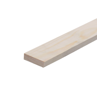 Geschaafd 10 x 40 mm 5,10 mtr blank hout