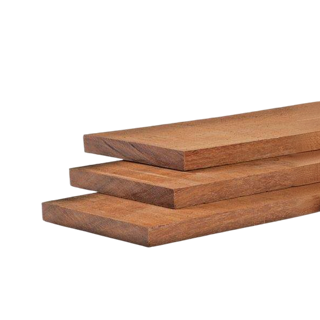 Plank 40 x 250 mm 3,50 mtr Hardhout Okan