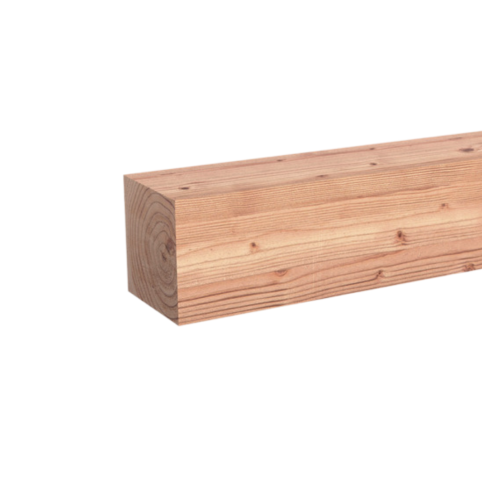 Paal Geschaafd 120 x 120 mm 4,00 mtr Lariks / Douglas