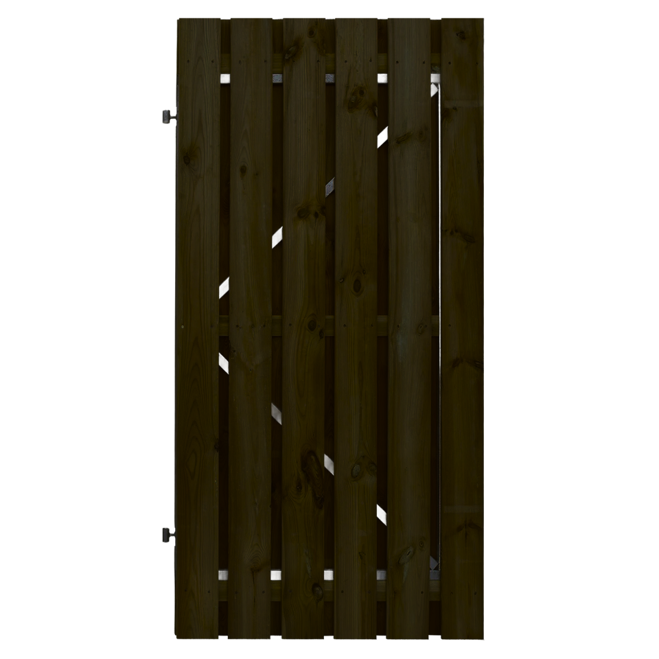 Tuindeur Stalen frame 100 x 195 cm Zwart gespoten