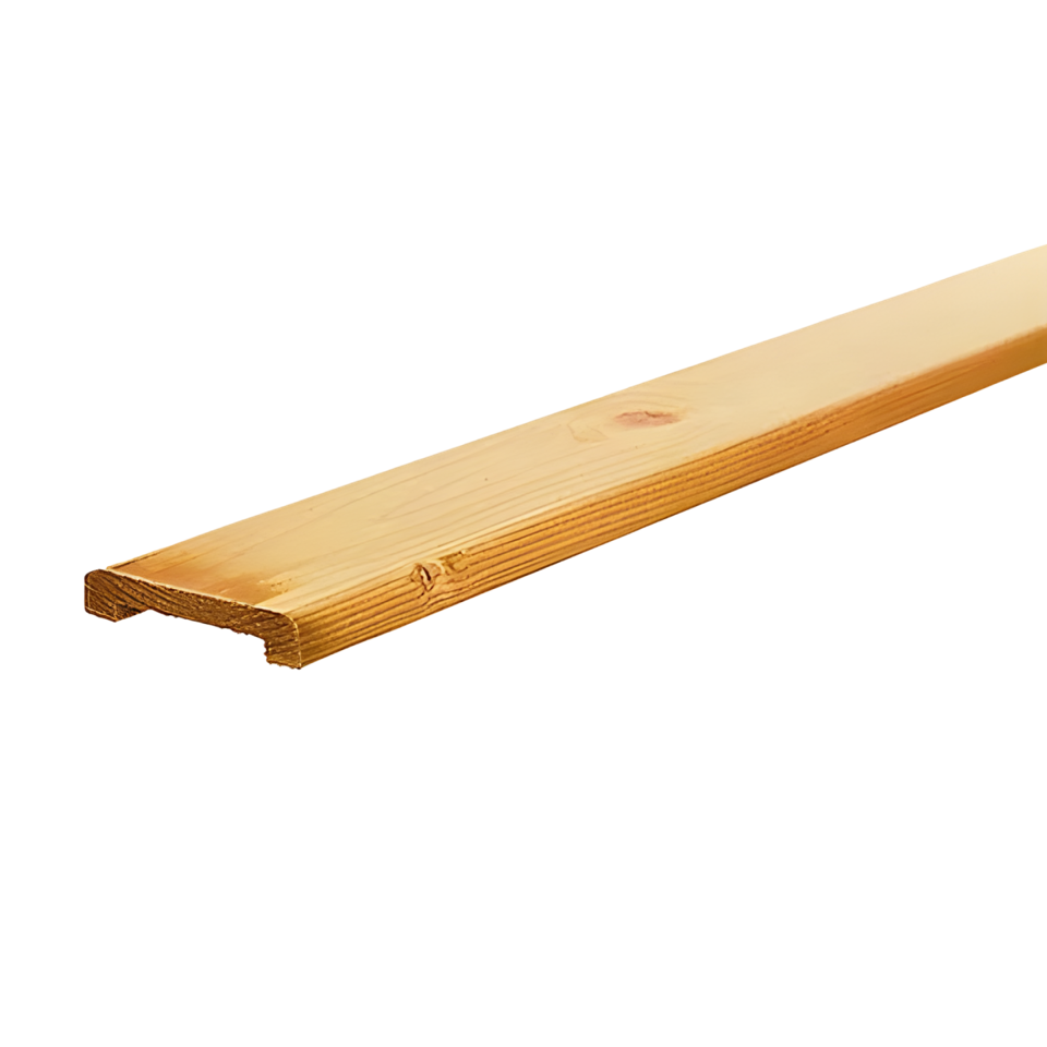 Afdeklat breed, 19 x 96 mm, sponning 62 mm Geïmpregneerd