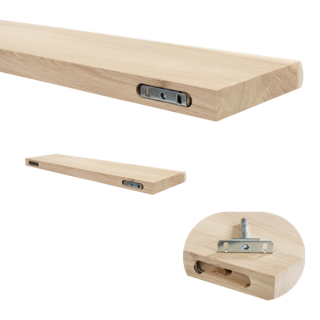 Plank oud eiken afgerond 40mm 1200x150 onbehandeld met blind bevestiging