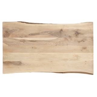 Tafelblad Europees walnoot 2-lange zijden boomkant 40mm 2400x1000x40 onbehandeld