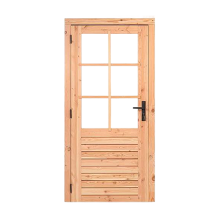 Douglas 6-ruits deur 100×205 cm – links draaiend
