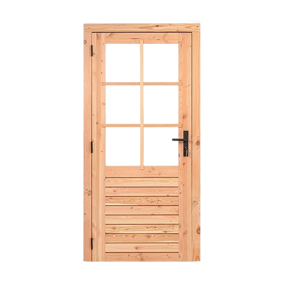 Douglas 6-ruits deur 100×205 cm – links draaiend
