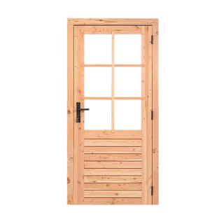 Douglas 6-ruits deur 100×205 cm – rechts draaiend