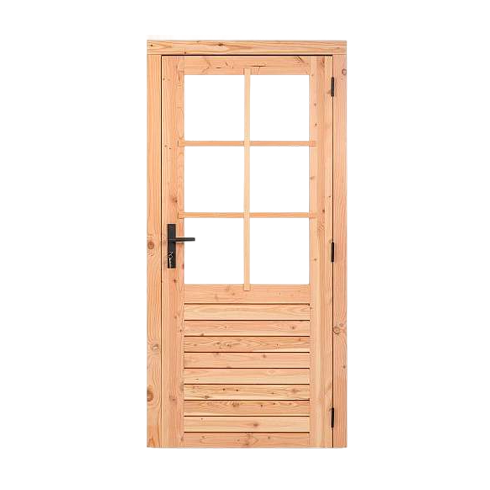 Douglas 6-ruits deur 100×205 cm – rechts draaiend