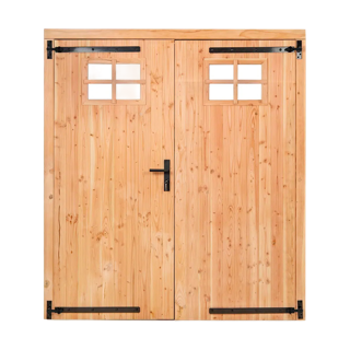 Douglas dubbele 4-ruits deur 185×205 cm – links scharnierend