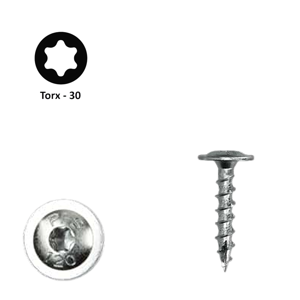 Flenskop schroef 6,00 x 40 Torx (T30) | PFS+ verzinkt | 100 stuks