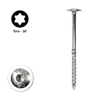 Flenskop schroef 6,00 x 240 Torx (T30) | PFS+ verzinkt | 100 stuks