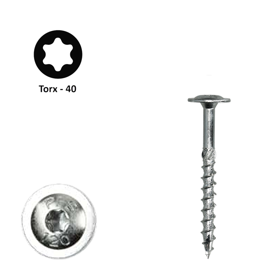 Flenskop schroef 8,00 x 50 Torx (T40) | PFS+ verzinkt | 50 stuks