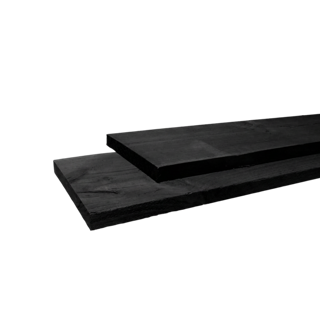 Plank Fijnbezaagd zwart  22 x 200 mm Zwart 4,00 mtr Lariks / Douglas