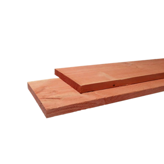 Plank Fijnbezaagd 25 x 250 mm 4,00 mtr Lariks / Douglas